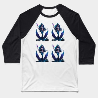 Sea Witch and Merfolk Baseball T-Shirt